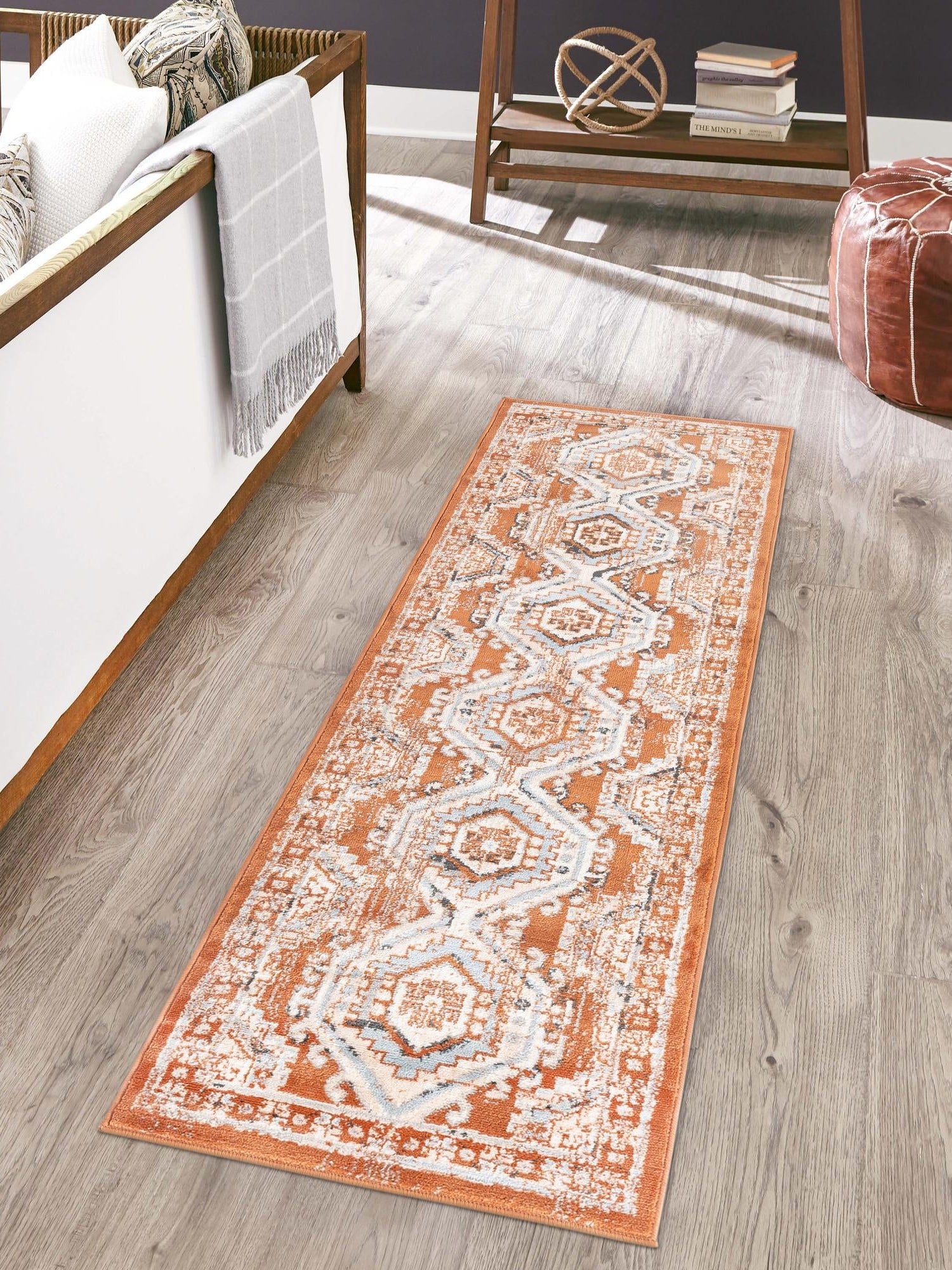 Terracotta 2' x 9' 10 Charlotte Runner Area Rug 100% Polypropylene With Jute Backing Traditional Classical Durable Carpet for Living Dining Office Rooms for Sale at Rug Engine