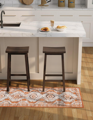 Terracotta 2' x 7' 1 Charlotte Runner Area Rug 100% Polypropylene With Jute Backing Traditional Classical Durable Carpet for Living Dining Office Rooms for Sale at Rug Engine