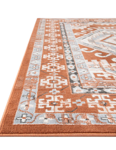 Terracotta 2' x 6' 1 Charlotte Runner Area Rug 100% Polypropylene With Jute Backing Traditional Classical Durable Carpet for Living Dining Office Rooms for Sale at Rug Engine