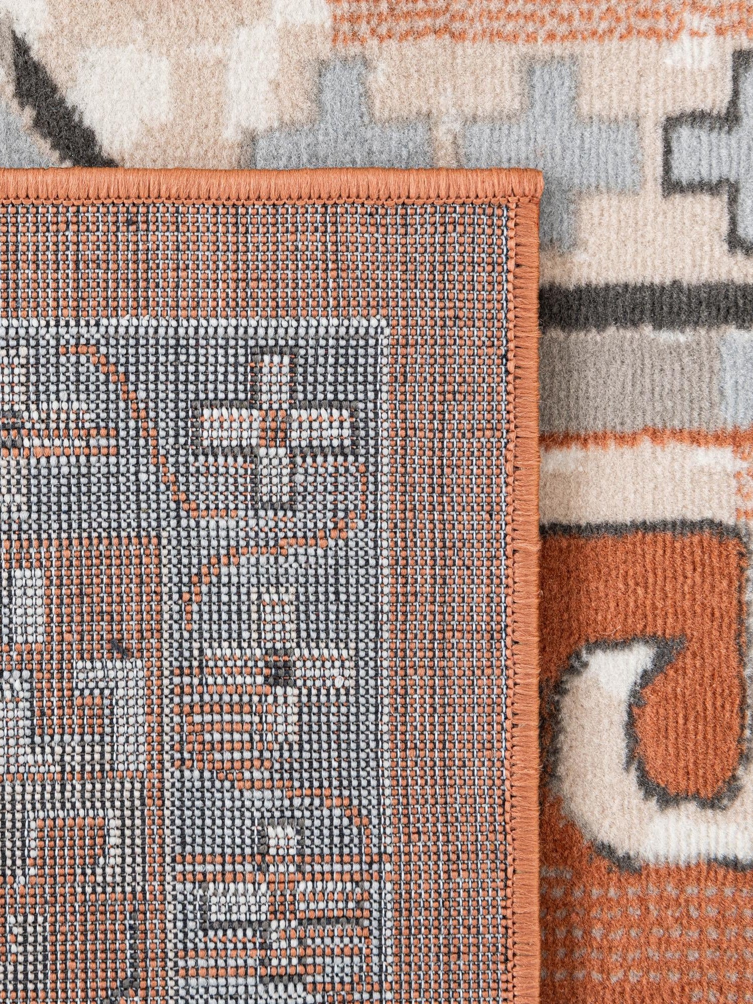 Terracotta 2' x 6' 1 Charlotte Runner Area Rug 100% Polypropylene With Jute Backing Traditional Classical Durable Carpet for Living Dining Office Rooms for Sale at Rug Engine