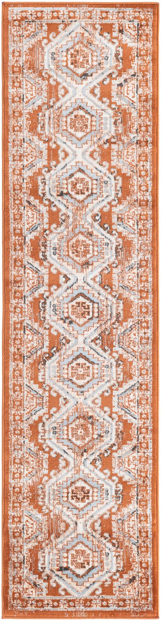 Terracotta 2' x 8' Charlotte Runner Area Rug 100% Polypropylene With Jute Backing Traditional Classical Durable Carpet for Living Dining Office Rooms for Sale at Rug Engine
