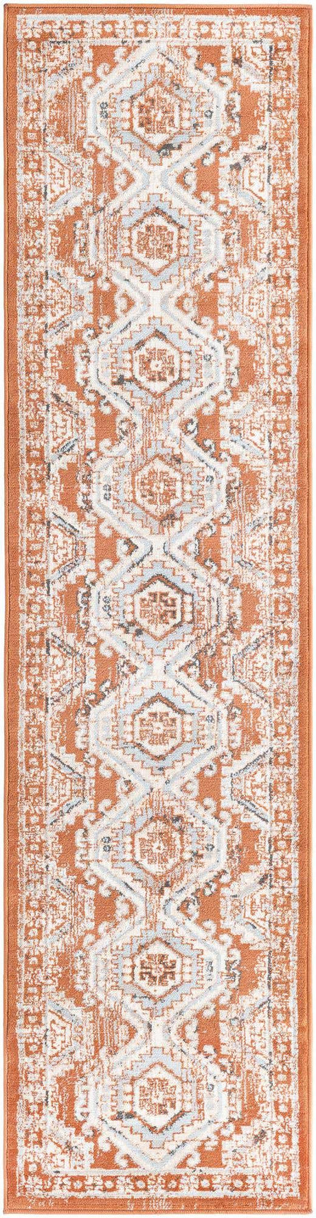 Terracotta 2' x 8' Charlotte Runner Area Rug 100% Polypropylene With Jute Backing Traditional Classical Durable Carpet for Living Dining Office Rooms for Sale at Rug Engine
