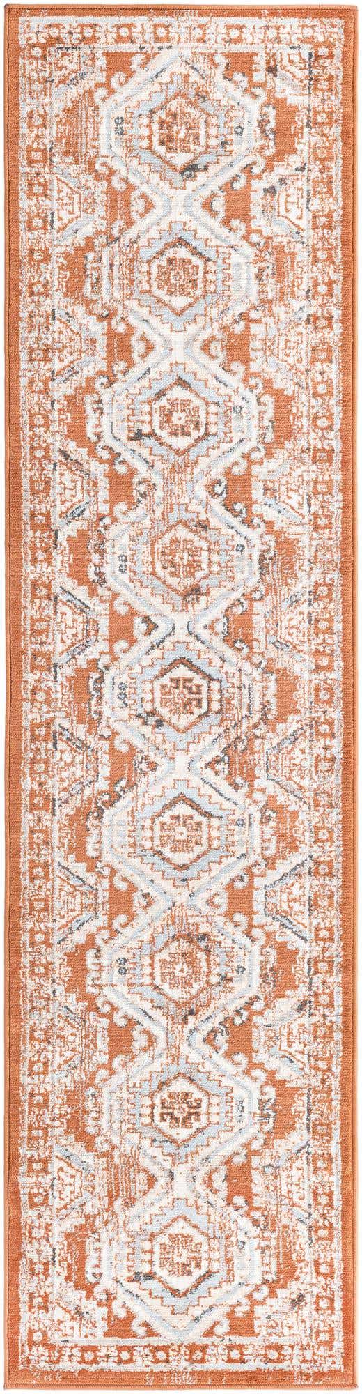 Terracotta 2' x 8' Charlotte Runner Area Rug 100% Polypropylene With Jute Backing Traditional Classical Durable Carpet for Living Dining Office Rooms for Sale at Rug Engine