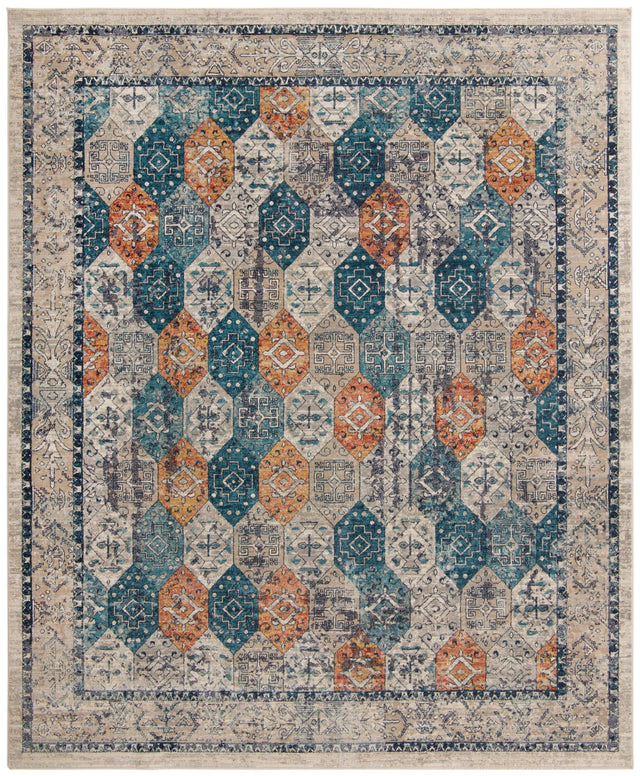 Multicolor 10' x 12' 4 Lola Rectangle Area Rug Polypropylene With Jute Backing Traditional Pattern Easy Clean Carpet for Home Interior Design for Sale at Rug Engine