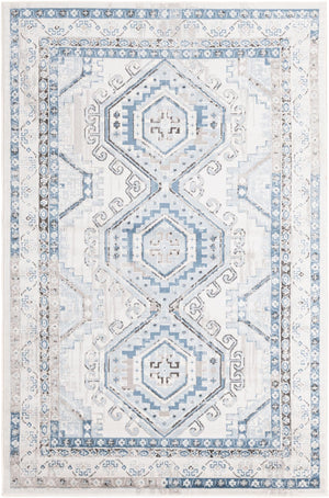 Gray Blue 5' 3 x 8' Charlotte Rectangle Area Rug 100% Polypropylene With Jute Backing Traditional Classical Durable Carpet for Living Dining Office Rooms for Sale at Rug Engine