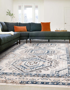 Gray Blue 2' x 3' 1 Charlotte Rectangle Area Rug 100% Polypropylene With Jute Backing Traditional Classical Durable Carpet for Living Dining Office Rooms for Sale at Rug Engine