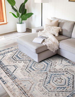 Gray Blue 10' x 14' 1 Charlotte Rectangle Area Rug 100% Polypropylene With Jute Backing Traditional Classical Durable Carpet for Living Dining Office Rooms for Sale at Rug Engine