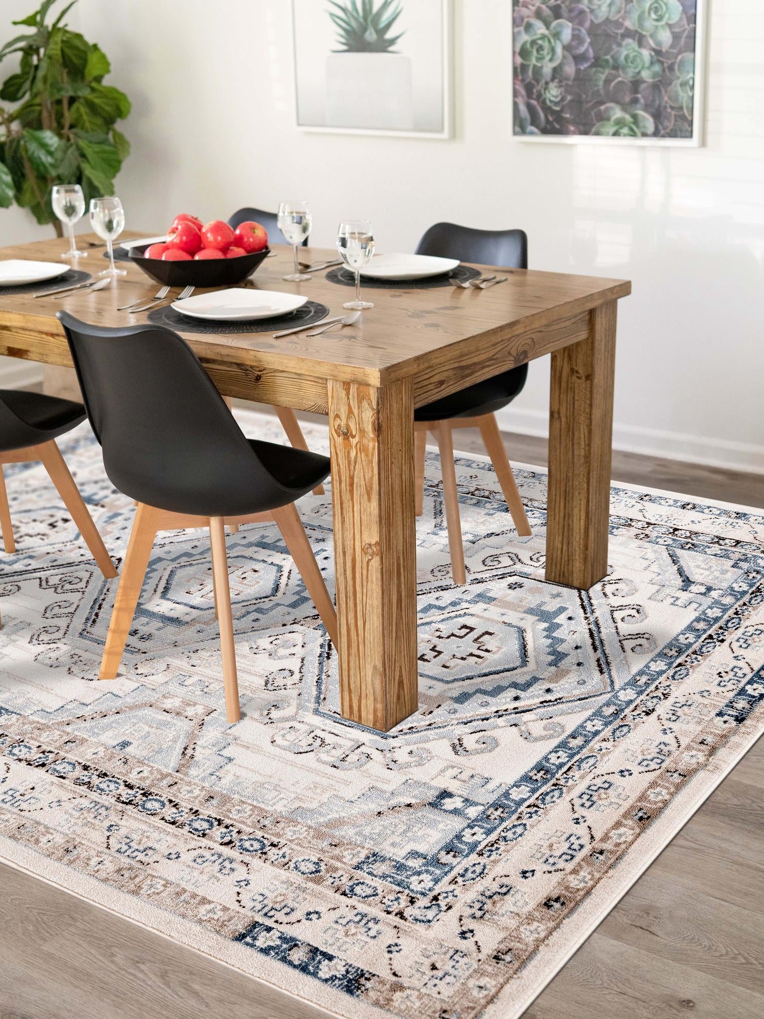 Gray Blue 5' 3 x 8' Charlotte Rectangle Area Rug 100% Polypropylene With Jute Backing Traditional Classical Durable Carpet for Living Dining Office Rooms for Sale at Rug Engine