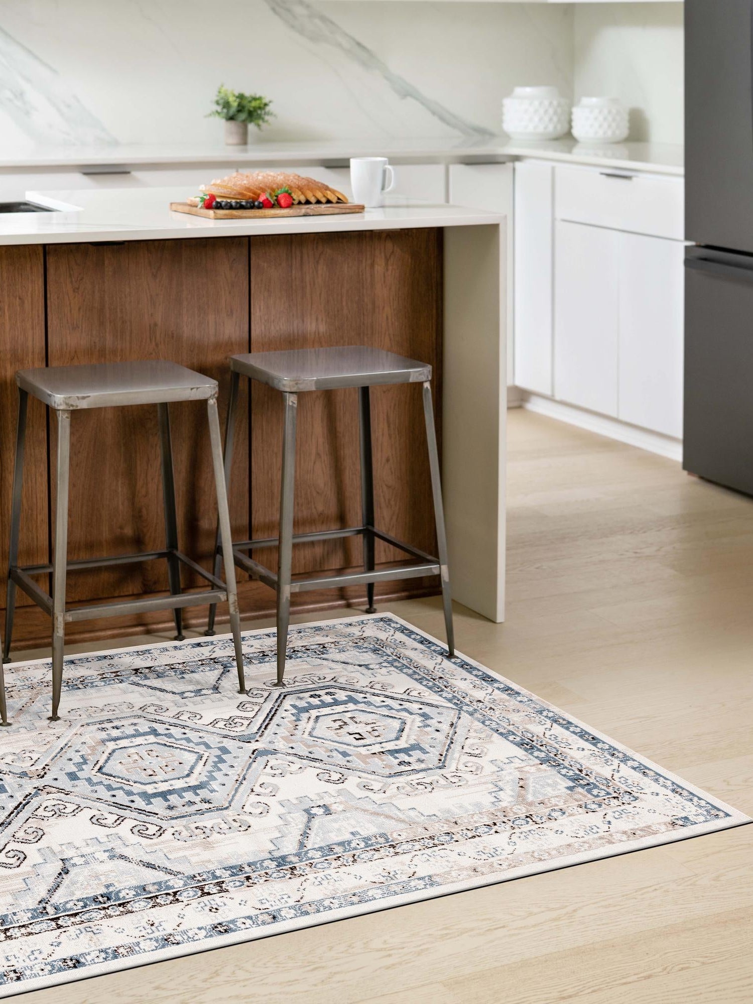 Gray Blue 9' x 12' Charlotte Rectangle Area Rug 100% Polypropylene With Jute Backing Traditional Classical Durable Carpet for Living Dining Office Rooms for Sale at Rug Engine