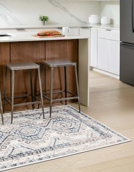 Gray Blue 10' x 14' 1 Charlotte Rectangle Area Rug 100% Polypropylene With Jute Backing Traditional Classical Durable Carpet for Living Dining Office Rooms for Sale at Rug Engine