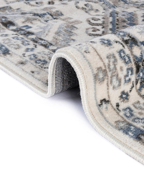 Gray Blue 3' 1 x 5' 3 Charlotte Rectangle Area Rug 100% Polypropylene With Jute Backing Traditional Classical Durable Carpet for Living Dining Office Rooms for Sale at Rug Engine