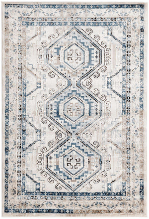 Gray Blue 4' 1 x 6' 1 Charlotte Rectangle Area Rug 100% Polypropylene With Jute Backing Traditional Classical Durable Carpet for Living Dining Office Rooms for Sale at Rug Engine