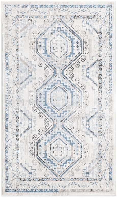 Gray Blue 3' 1 x 5' 3 Charlotte Rectangle Area Rug 100% Polypropylene With Jute Backing Traditional Classical Durable Carpet for Living Dining Office Rooms for Sale at Rug Engine