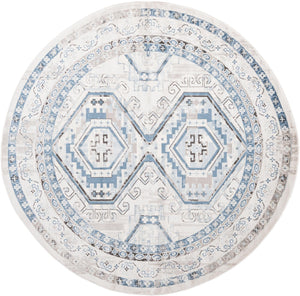 Gray Blue 7' 10 x 7' 10 Charlotte Round Area Rug 100% Polypropylene With Jute Backing Traditional Classical Durable Carpet for Living Dining Office Rooms for Sale at Rug Engine
