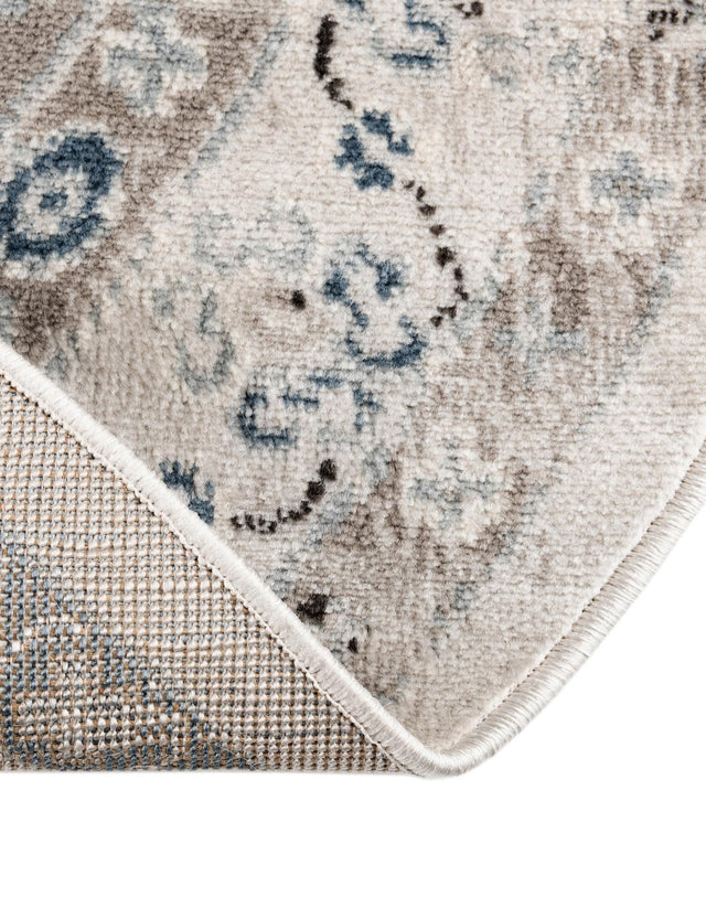 Gray Blue 7' 10 x 10' Charlotte Oval Area Rug 100% Polypropylene With Jute Backing Traditional Classical Durable Carpet for Living Dining Office Rooms for Sale at Rug Engine