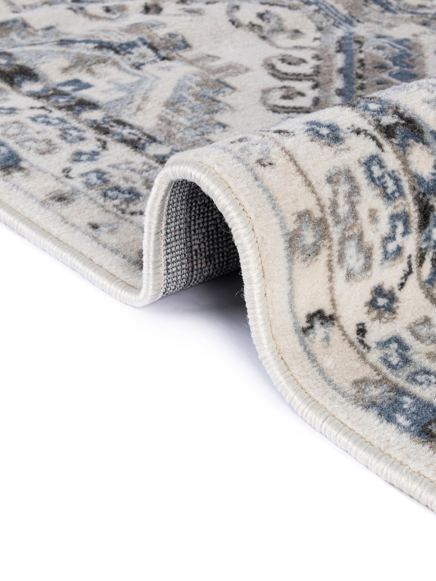 Gray Blue 7' 10 x 10' Charlotte Oval Area Rug 100% Polypropylene With Jute Backing Traditional Classical Durable Carpet for Living Dining Office Rooms for Sale at Rug Engine