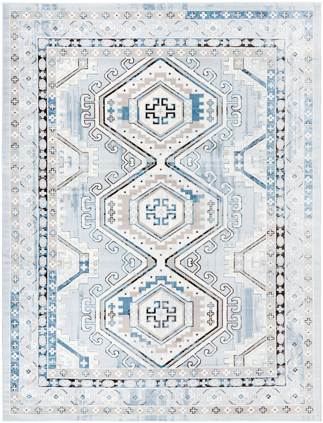 Aqua Blue 10' x 13' Charlotte Rectangle Area Rug 100% Polypropylene With Jute Backing Traditional Classical Durable Carpet for Living Dining Office Rooms for Sale at Rug Engine