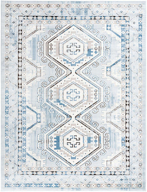 Aqua Blue 9' x 12' Charlotte Rectangle Area Rug 100% Polypropylene With Jute Backing Traditional Classical Durable Carpet for Living Dining Office Rooms for Sale at Rug Engine