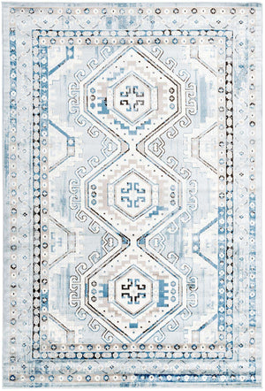Aqua Blue 6' 1 x 9' Charlotte Rectangle Area Rug 100% Polypropylene With Jute Backing Traditional Classical Durable Carpet for Living Dining Office Rooms for Sale at Rug Engine