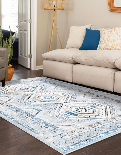 Aqua Blue 2' x 3' 1 Charlotte Rectangle Area Rug 100% Polypropylene With Jute Backing Traditional Classical Durable Carpet for Living Dining Office Rooms for Sale at Rug Engine