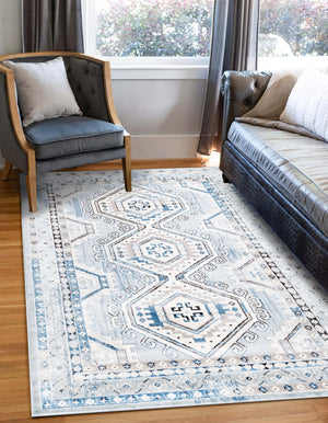 Aqua Blue 2' x 3' 1 Charlotte Rectangle Area Rug 100% Polypropylene With Jute Backing Traditional Classical Durable Carpet for Living Dining Office Rooms for Sale at Rug Engine