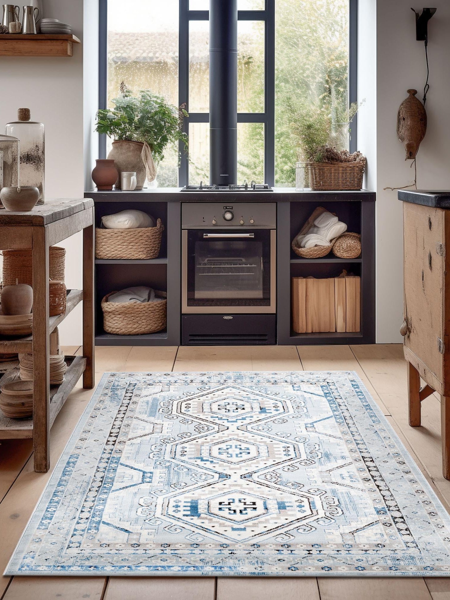 Aqua Blue 2' x 3' 1 Charlotte Rectangle Area Rug 100% Polypropylene With Jute Backing Traditional Classical Durable Carpet for Living Dining Office Rooms for Sale at Rug Engine