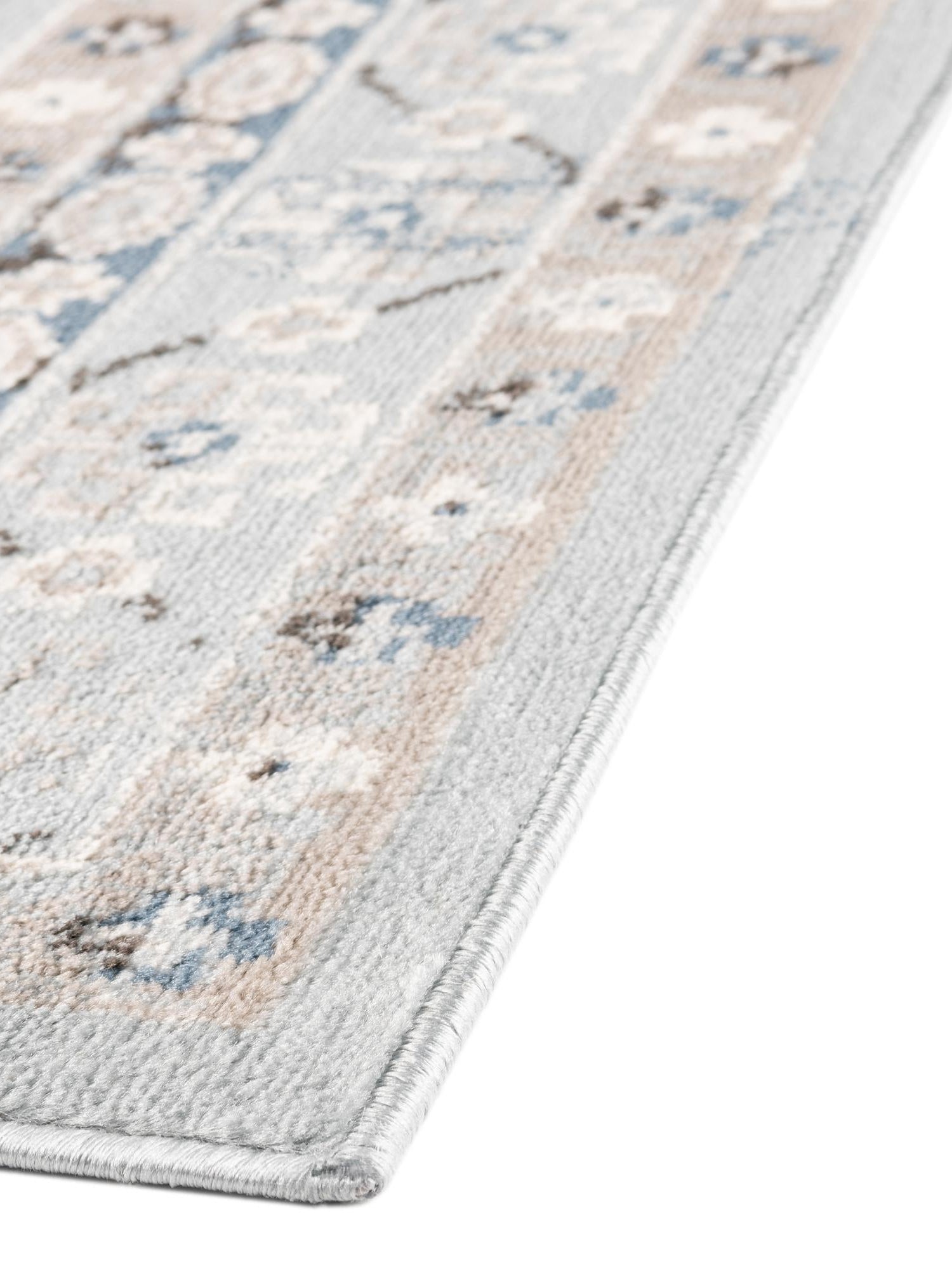 Aqua Blue 5' 3 x 8' Charlotte Rectangle Area Rug 100% Polypropylene With Jute Backing Traditional Classical Durable Carpet for Living Dining Office Rooms for Sale at Rug Engine