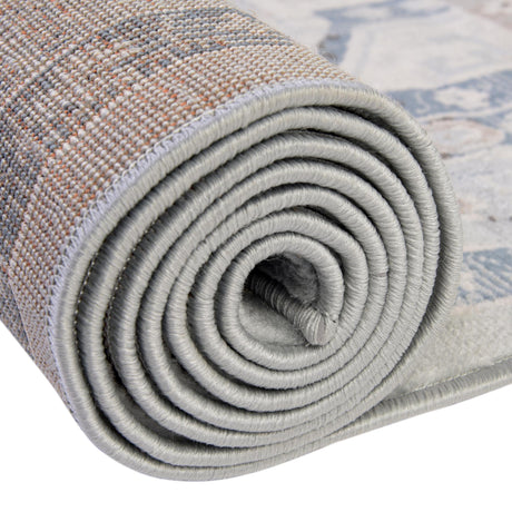 Aqua Blue 4' 1 x 6' 1 Charlotte Rectangle Area Rug 100% Polypropylene With Jute Backing Traditional Classical Durable Carpet for Living Dining Office Rooms for Sale at Rug Engine