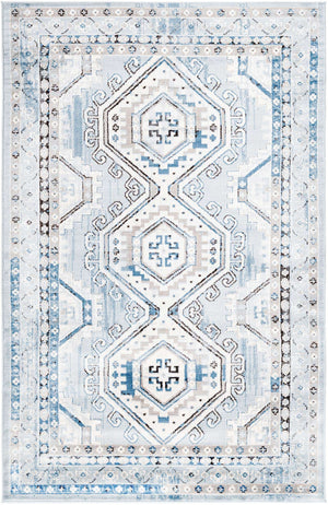 Aqua Blue 5' 3 x 8' Charlotte Rectangle Area Rug 100% Polypropylene With Jute Backing Traditional Classical Durable Carpet for Living Dining Office Rooms for Sale at Rug Engine