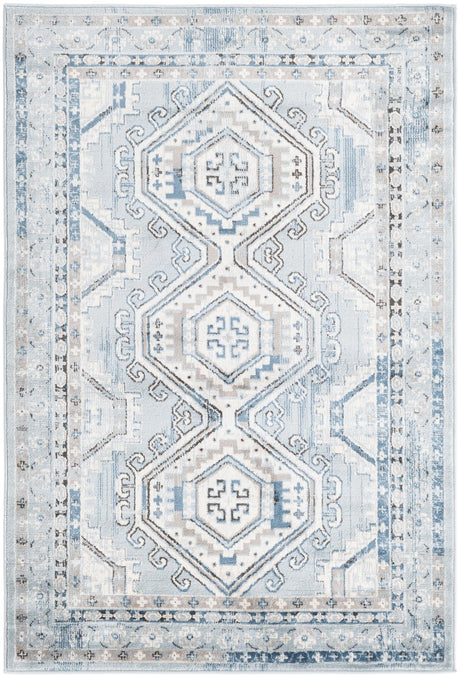 Aqua Blue 4' 1 x 6' 1 Charlotte Rectangle Area Rug 100% Polypropylene With Jute Backing Traditional Classical Durable Carpet for Living Dining Office Rooms for Sale at Rug Engine