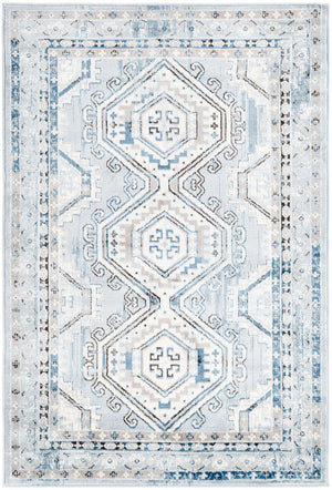 Aqua Blue 4' 1 x 6' 1 Charlotte Rectangle Area Rug 100% Polypropylene With Jute Backing Traditional Classical Durable Carpet for Living Dining Office Rooms for Sale at Rug Engine