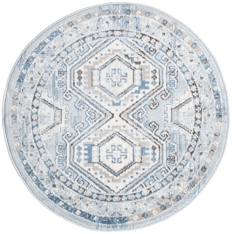 Aqua Blue 3' 1 x 3' 1 Charlotte Round Area Rug 100% Polypropylene With Jute Backing Traditional Classical Durable Carpet for Living Dining Office Rooms for Sale at Rug Engine