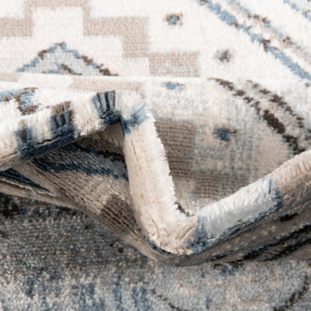 Aqua Blue 4' 1 x 4' 1 Charlotte Square Area Rug 100% Polypropylene With Jute Backing Traditional Classical Durable Carpet for Living Dining Office Rooms for Sale at Rug Engine
