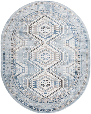 Aqua Blue 7' 10 x 10' Charlotte Oval Area Rug 100% Polypropylene With Jute Backing Traditional Classical Durable Carpet for Living Dining Office Rooms for Sale at Rug Engine