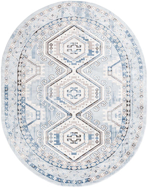 Aqua Blue 7' 10 x 10' Charlotte Oval Area Rug 100% Polypropylene With Jute Backing Traditional Classical Durable Carpet for Living Dining Office Rooms for Sale at Rug Engine