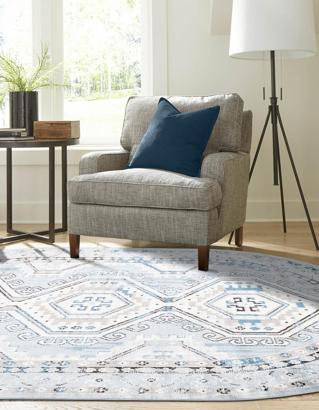 Aqua Blue 5' 3 x 8' Charlotte Oval Area Rug 100% Polypropylene With Jute Backing Traditional Classical Durable Carpet for Living Dining Office Rooms for Sale at Rug Engine