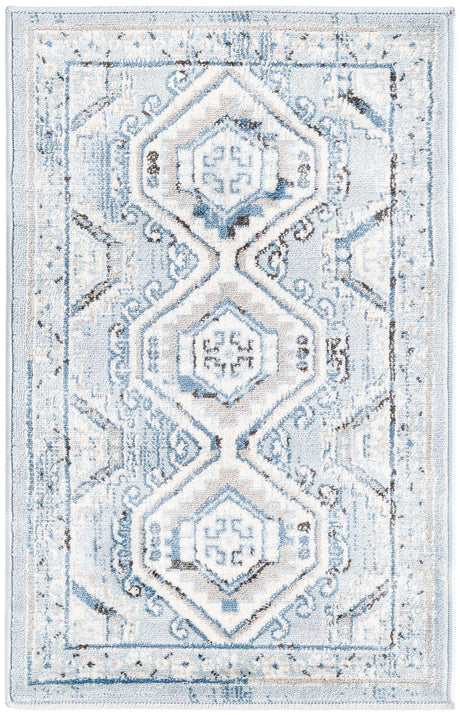 Aqua Blue 2' x 3' 1 Charlotte Rectangle Area Rug 100% Polypropylene With Jute Backing Traditional Classical Durable Carpet for Living Dining Office Rooms for Sale at Rug Engine