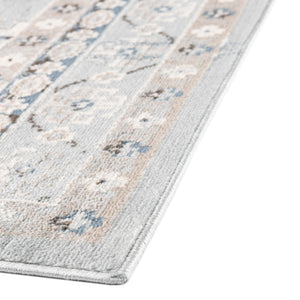 Aqua Blue 2' x 8' Charlotte Runner Area Rug 100% Polypropylene With Jute Backing Traditional Classical Durable Carpet for Living Dining Office Rooms for Sale at Rug Engine