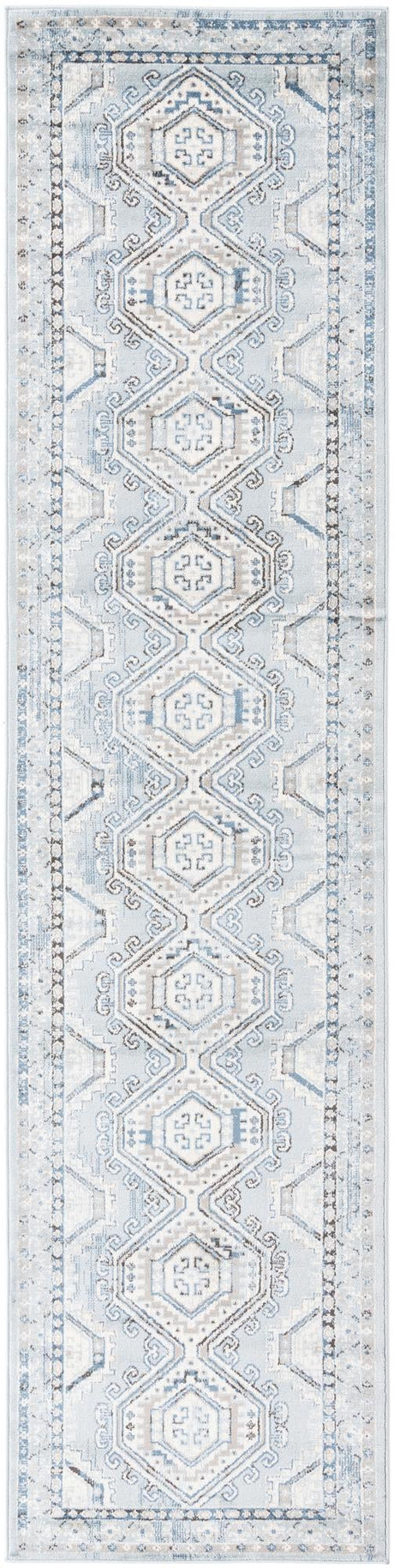 Aqua Blue 3' 1 x 13' 1 Charlotte Runner Area Rug 100% Polypropylene With Jute Backing Traditional Classical Durable Carpet for Living Dining Office Rooms for Sale at Rug Engine