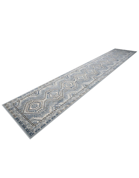 Aqua Blue 3' 1 x 16' 5 Charlotte Runner Area Rug 100% Polypropylene With Jute Backing Traditional Classical Durable Carpet for Living Dining Office Rooms for Sale at Rug Engine