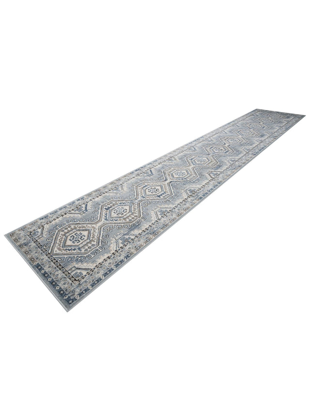 Aqua Blue 3' 1 x 16' 5 Charlotte Runner Area Rug 100% Polypropylene With Jute Backing Traditional Classical Durable Carpet for Living Dining Office Rooms for Sale at Rug Engine