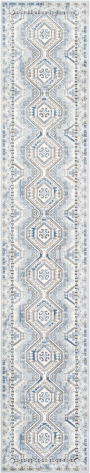 Aqua Blue 3' 1 x 16' 5 Charlotte Runner Area Rug 100% Polypropylene With Jute Backing Traditional Classical Durable Carpet for Living Dining Office Rooms for Sale at Rug Engine