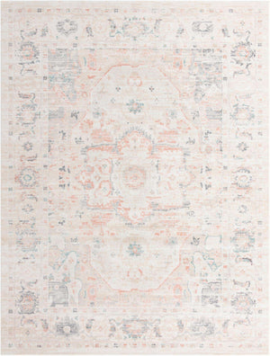 Ivory 10' x 13' Madeline Vintage Rectangle Area Rug 100% Polypropylene Distressed Traditional Carpet for Classic Interior Home Design for Sale at Rug Engine