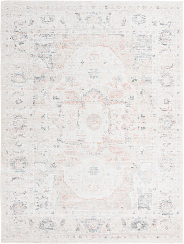 Ivory 9' x 12' Madeline Vintage Rectangle Area Rug 100% Polypropylene Distressed Traditional Carpet for Classic Interior Home Design for Sale at Rug Engine