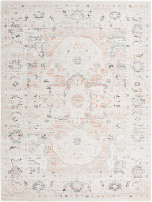 Ivory 9' x 12' Madeline Vintage Rectangle Area Rug 100% Polypropylene Distressed Traditional Carpet for Classic Interior Home Design for Sale at Rug Engine
