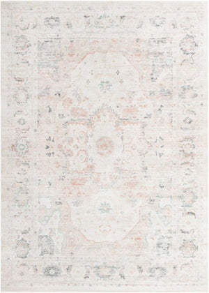 Ivory 7' x 10' Madeline Vintage Rectangle Area Rug 100% Polypropylene Distressed Traditional Carpet for Classic Interior Home Design for Sale at Rug Engine