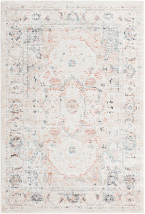 Ivory 4' x 6' Madeline Vintage Rectangle Area Rug 100% Polypropylene Distressed Traditional Carpet for Classic Interior Home Design for Sale at Rug Engine