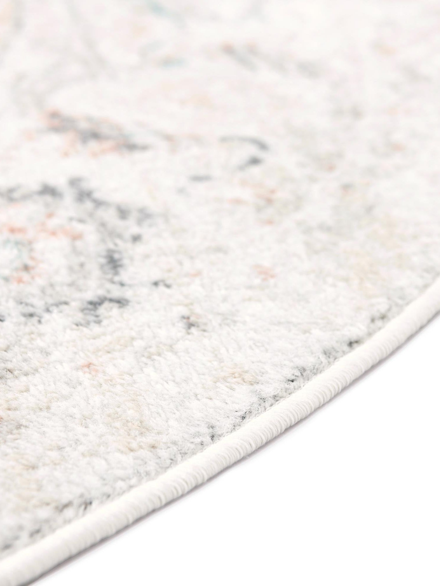 Ivory 7' 10 x 7' 10 Madeline Vintage Round Area Rug 100% Polypropylene Distressed Traditional Carpet for Classic Interior Home Design for Sale at Rug Engine