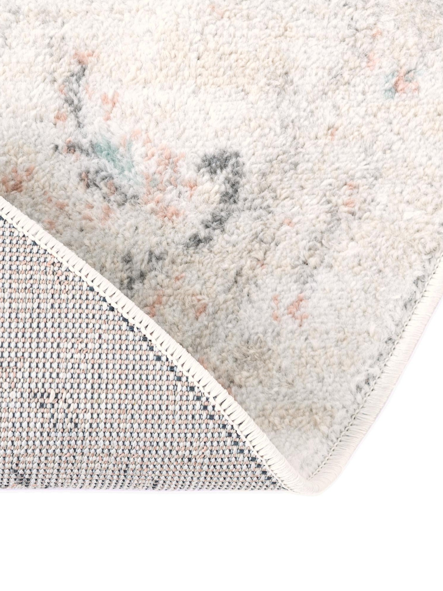 Ivory 7' 10 x 7' 10 Madeline Vintage Round Area Rug 100% Polypropylene Distressed Traditional Carpet for Classic Interior Home Design for Sale at Rug Engine