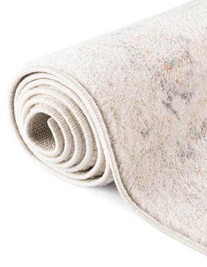 Ivory 7' 10 x 10' Madeline Vintage Oval Area Rug 100% Polypropylene Distressed Traditional Carpet for Classic Interior Home Design for Sale at Rug Engine